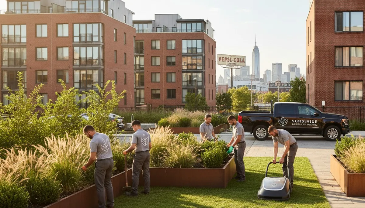 Landscaping team serving Staten Island, NY for lawn care and outdoor property maintenance